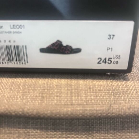 The Kooples leopard Print‎ Sandals with real fur Us size 6 NIB - Picture 6 of 11